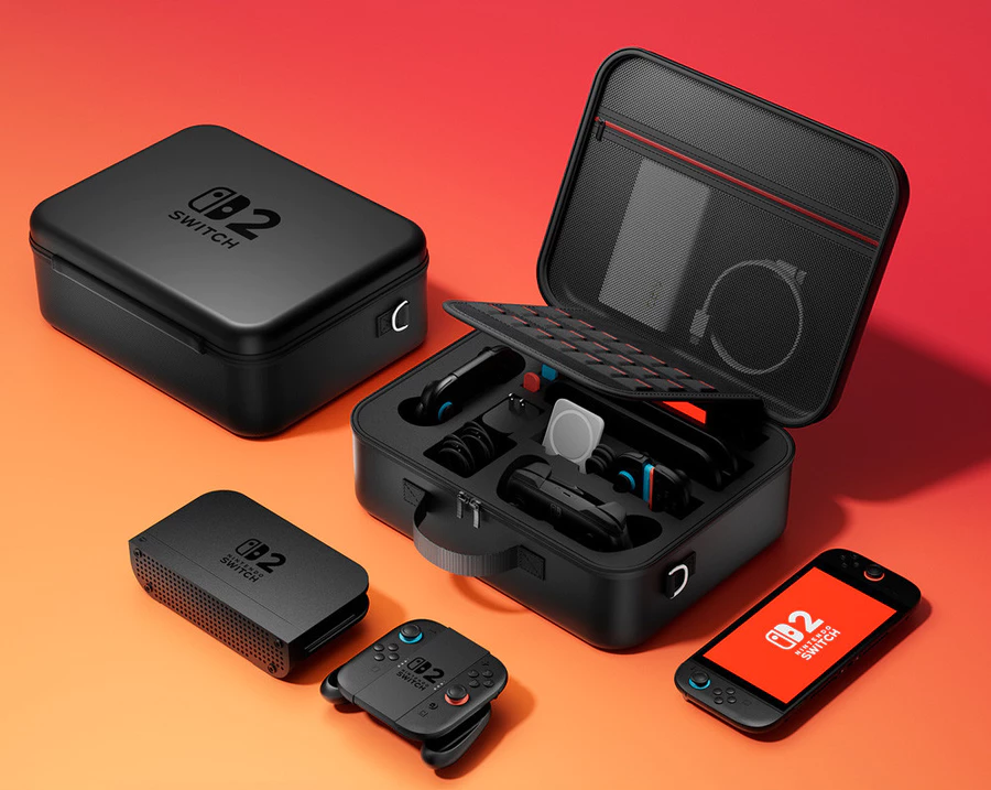 กระเป๋าถือขนาดใหญ่ฮาร์ดปกเชลล์การจัดเก็บกระเป๋าสะพายสําหรับ นินเทนโด สวิทช์2